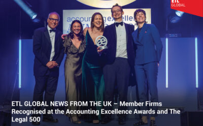 ETL GLOBAL NEWS FROM THE UK – Member Firms Recognised at the Accounting Excellence Awards and The Legal 500