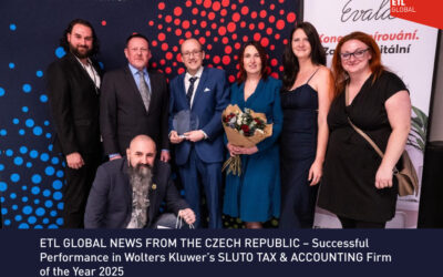 ETL GLOBAL NEWS FROM THE CZECH REPUBLIC – Successful Performance in Wolters Kluwer’s SLUTO TAX & ACCOUNTING Firm of the Year 2025